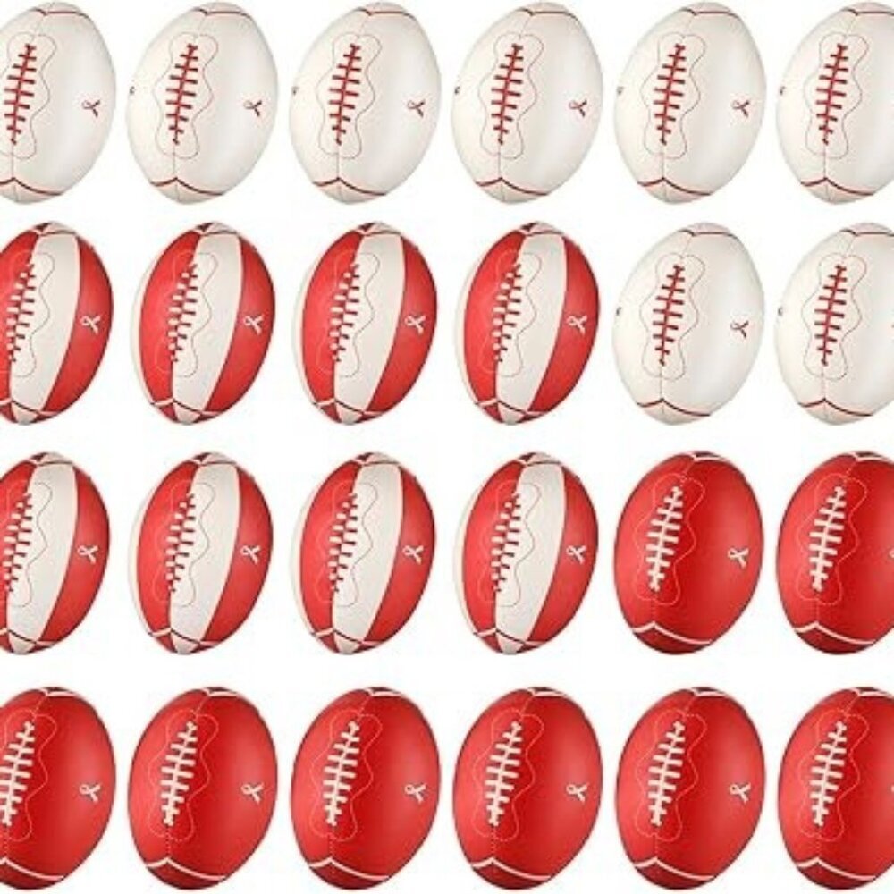 Teachers look a 24 Pcs Red Ribbon Week Footballs